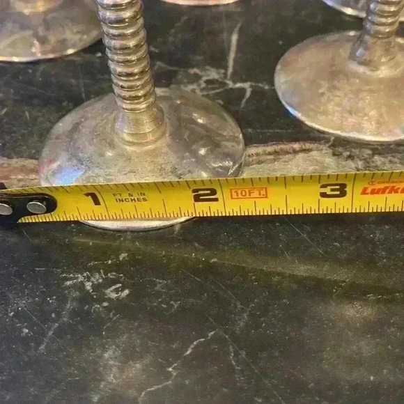 Vintage metal Goblet Chalice Wine Cup Modern Mid  Century Metal Glasses Stemware - Picture 14 of 16